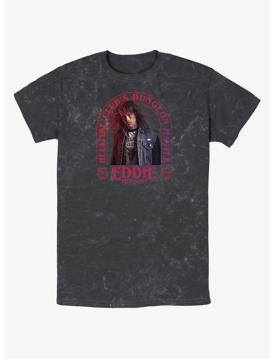 Stranger Things Dungeon Master Eddie Munson Mineral Wash T-Shirt, BLACK, hi-res