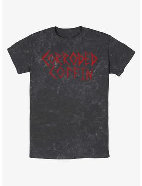 Stranger Things Eddie Munson Corroded Coffin Mineral Wash T-Shirt, , hi-res