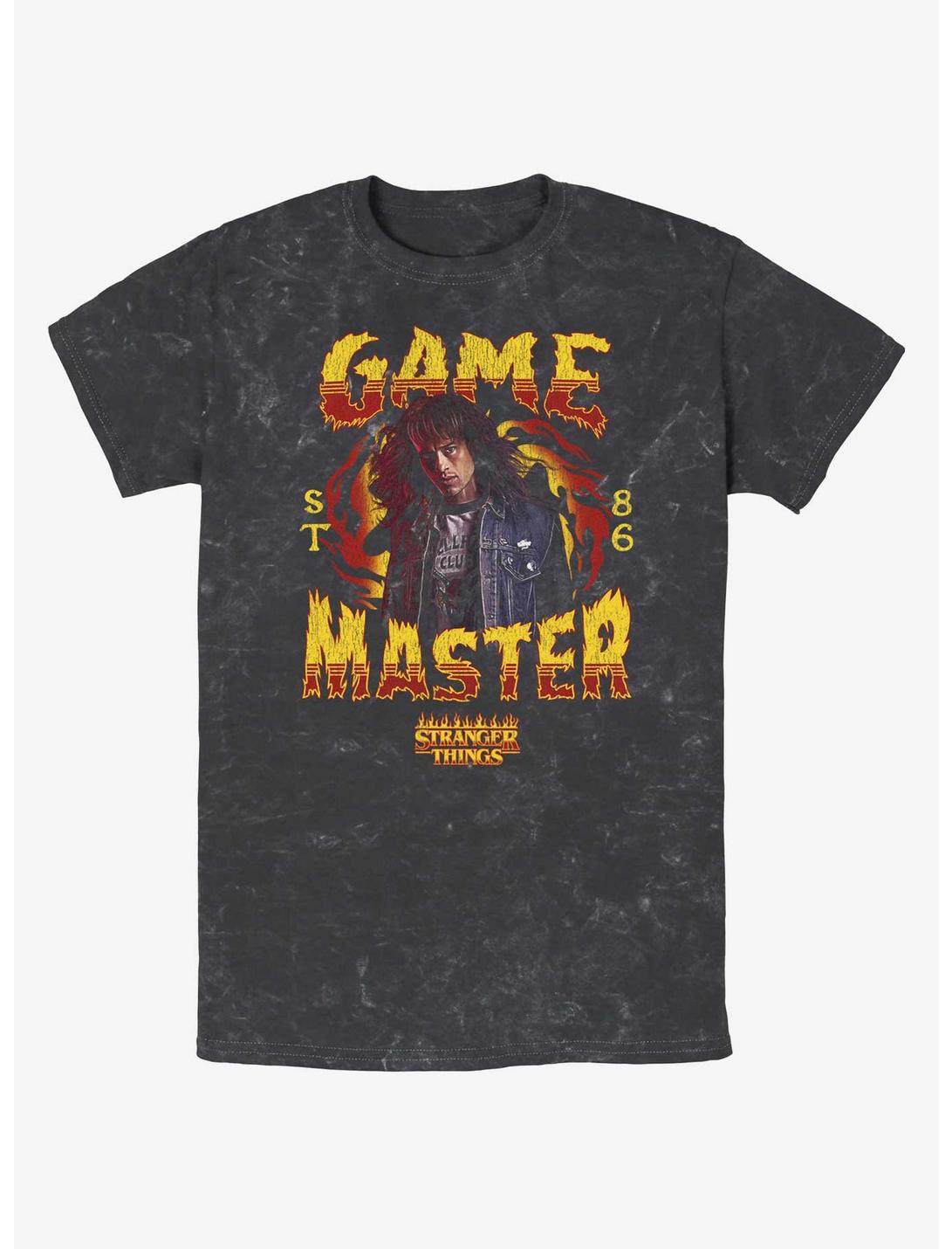 Stranger Things Game Master Eddie Munson Mineral Wash T-Shirt, BLACK, hi-res