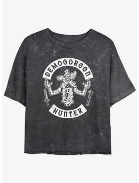 Stranger Things Demogorgon Hunter Mineral Wash Womens Crop T-Shirt, , hi-res