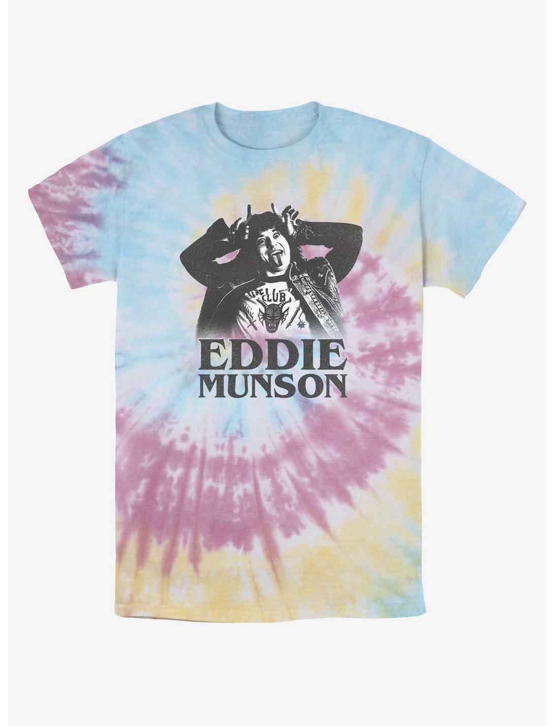 Stranger Things Eddie Munson Horns Tie-Dye T-Shirt, BLUPNKLY, hi-res