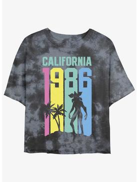 Stranger Things California Demogorgon Tie-Dye Womens Crop T-Shirt, , hi-res