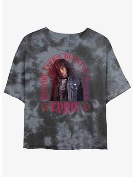 Stranger Things Dungeon Master Eddie Munson Tie-Dye Womens Crop T-Shirt, , hi-res