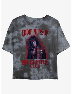 Stranger Things Eddie Munson Hellfire Club Portrait Tie-Dye Womens Crop T-Shirt, , hi-res