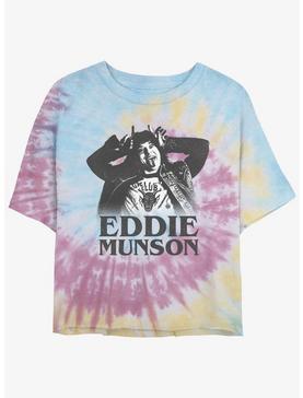 Stranger Things Eddie Munson Horns Tie-Dye Womens Crop T-Shirt, , hi-res