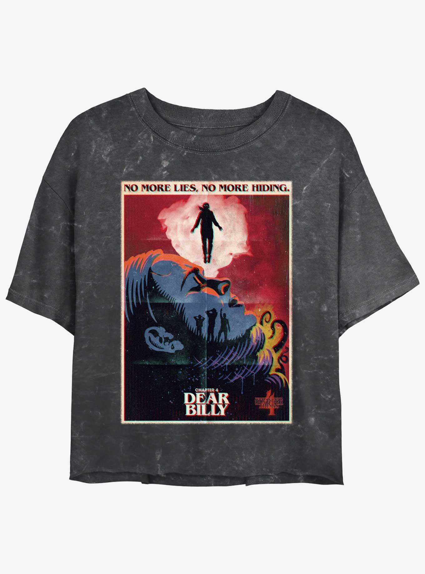 Stranger Things X Butcher Billy Dear Billy Mineral Wash Womens Crop T-Shirt, , hi-res