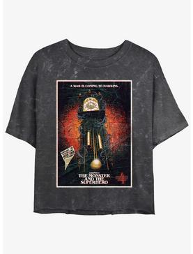 Plus Size Stranger Things X Butcher Billy The Monster And The Superhero Mineral Wash Womens Crop T-Shirt, , hi-res