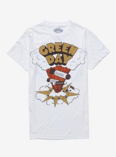 Green Day Logo Striped T-Shirt, Hot Topic