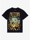 Mastodon Deer Skull Boyfriend Fit Girls T-Shirt, BLACK, hi-res