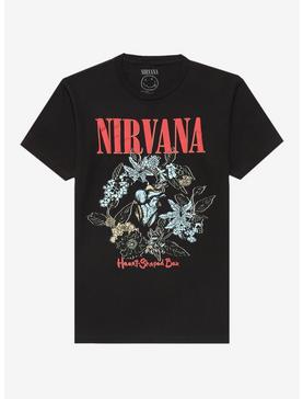 Nirvana Heart-Shaped Box Heart Flowers Boyfriend Fit Girls T-Shirt, , hi-res