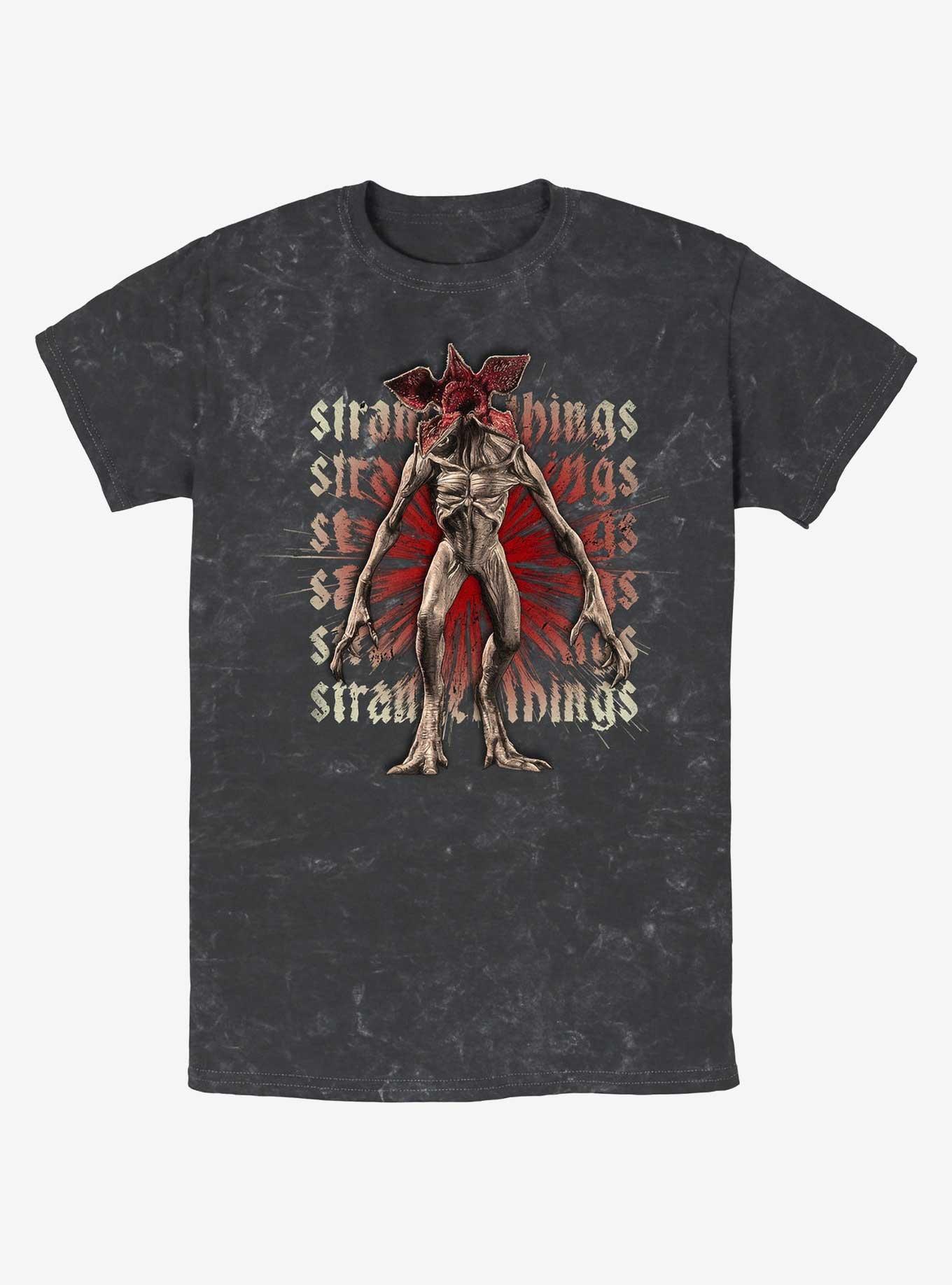 Stranger Things Demogorgon Merge Mineral Wash T-Shirt, BLACK, hi-res