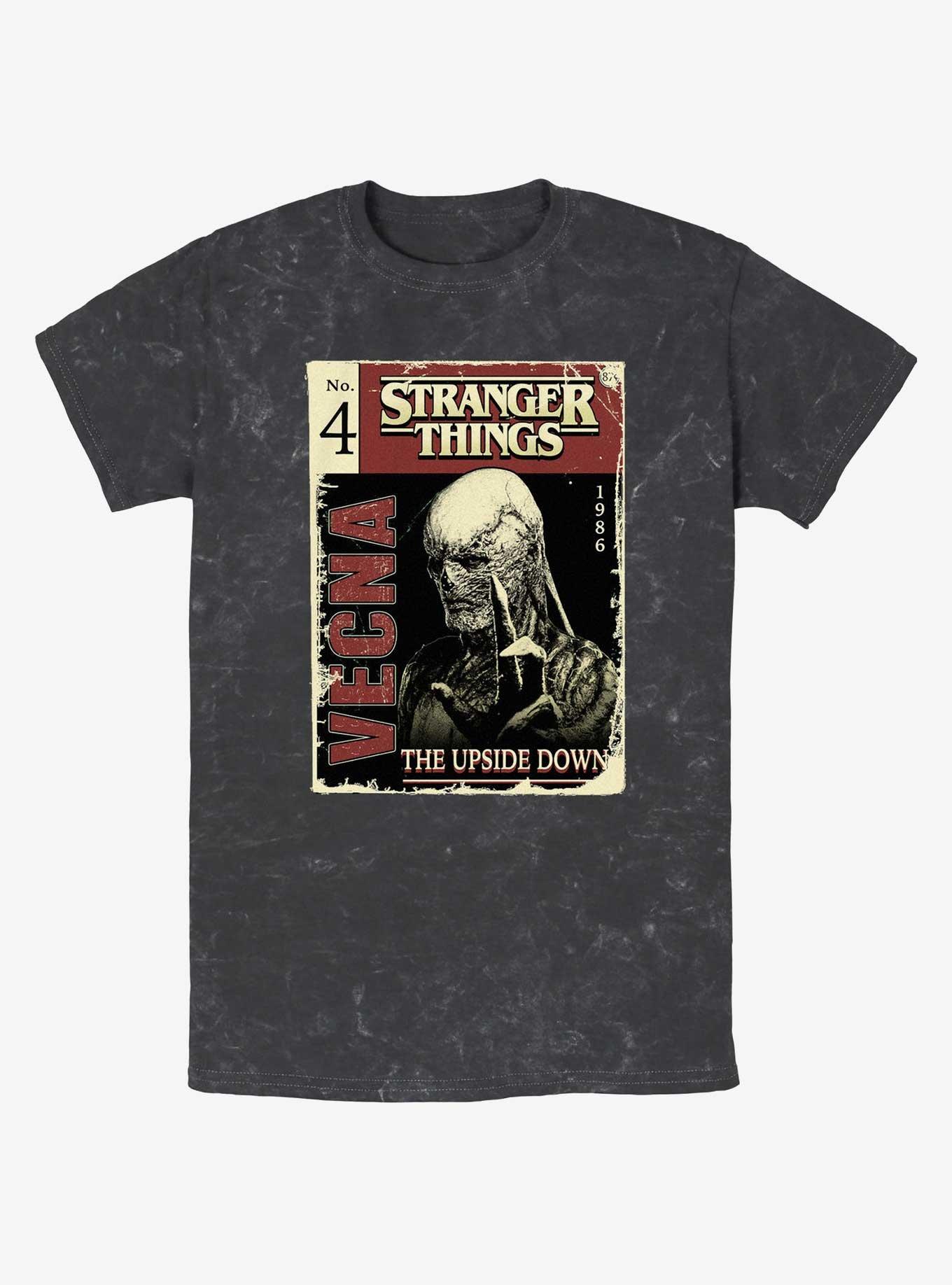 Stranger Things Vecna Pulp Comic Mineral Wash T-Shirt, BLACK, hi-res