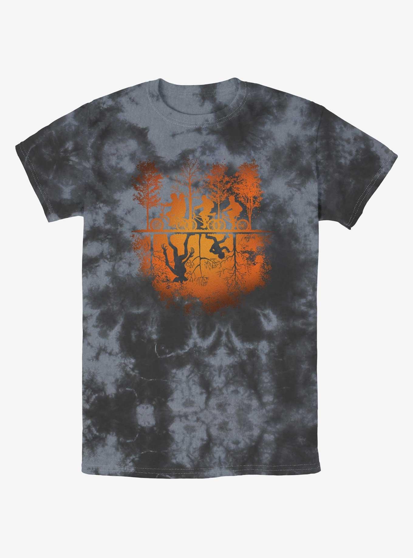 Stranger Things Spooky Upside Down Tie-Dye T-Shirt, BLKCHAR, hi-res
