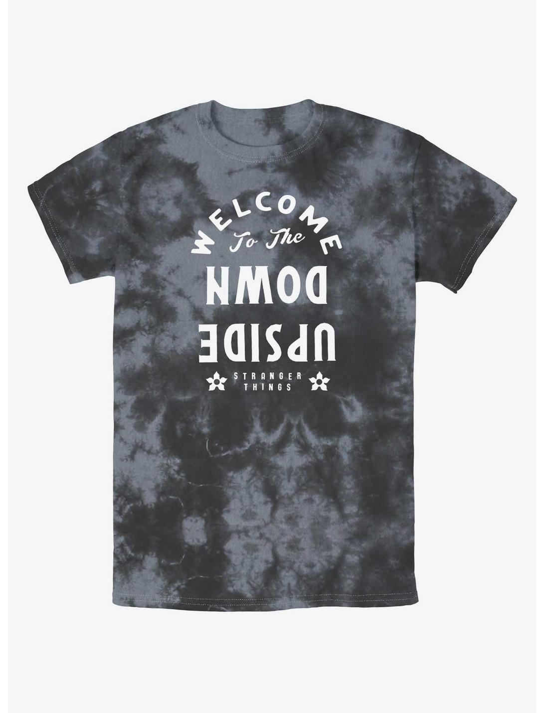 Stranger Things Welcome to the Upside Down Tie-Dye T-Shirt, BLKCHAR, hi-res