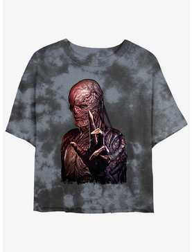 Stranger Things Shadow Vecna Portrait Tie-Dye Womens Crop T-Shirt, , hi-res