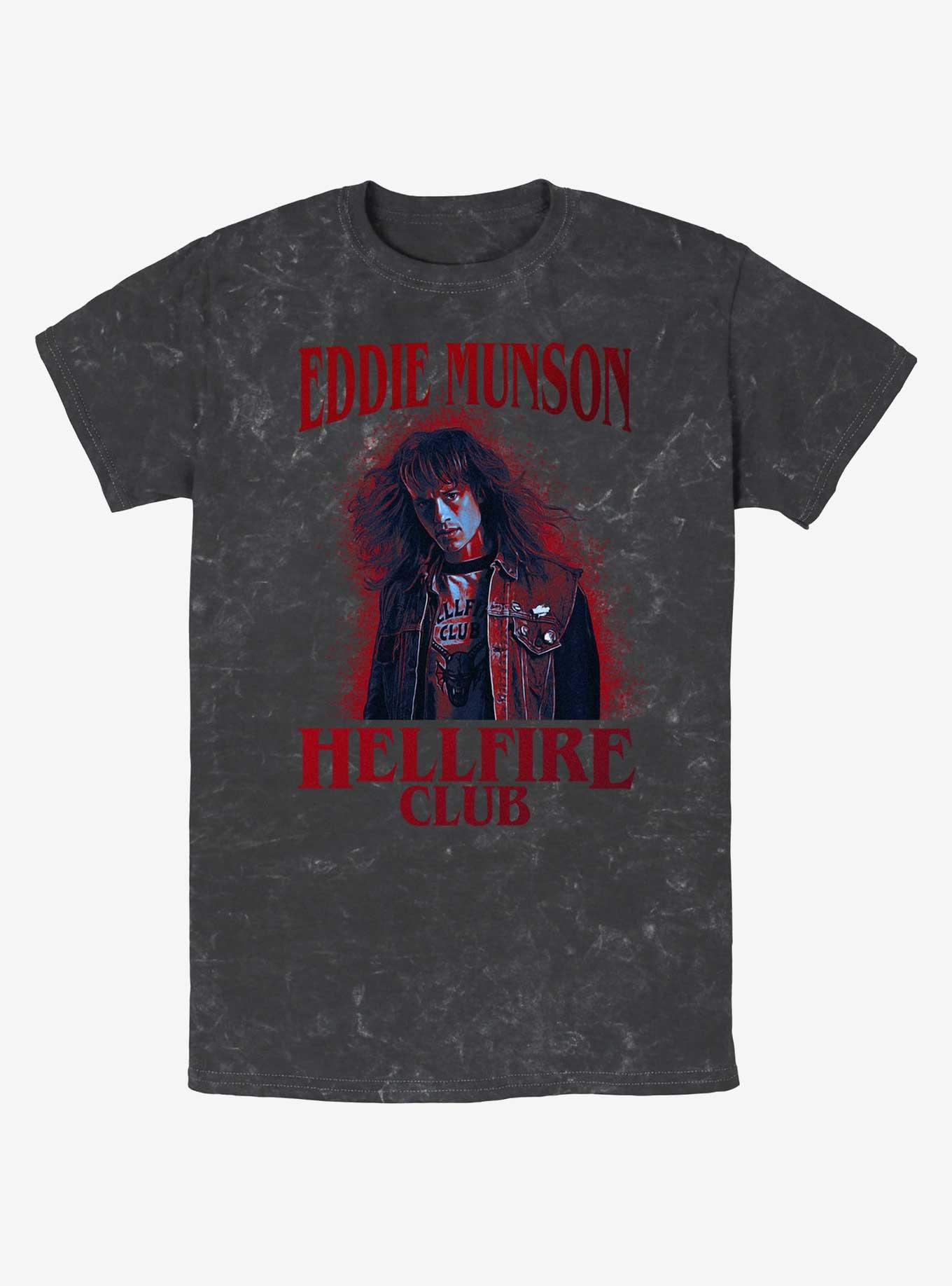 Stranger Things Eddie Munson Hellfire Club Portrait Mineral Wash T-Shirt, , hi-res