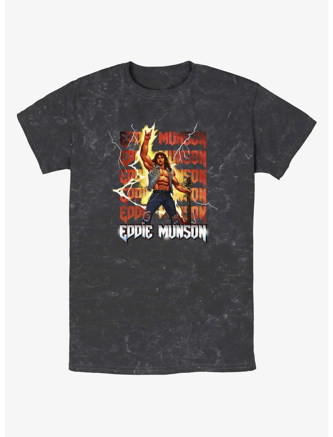 Stranger Things Eddue Munson Stack Mineral Wash T-Shirt, BLACK, hi-res