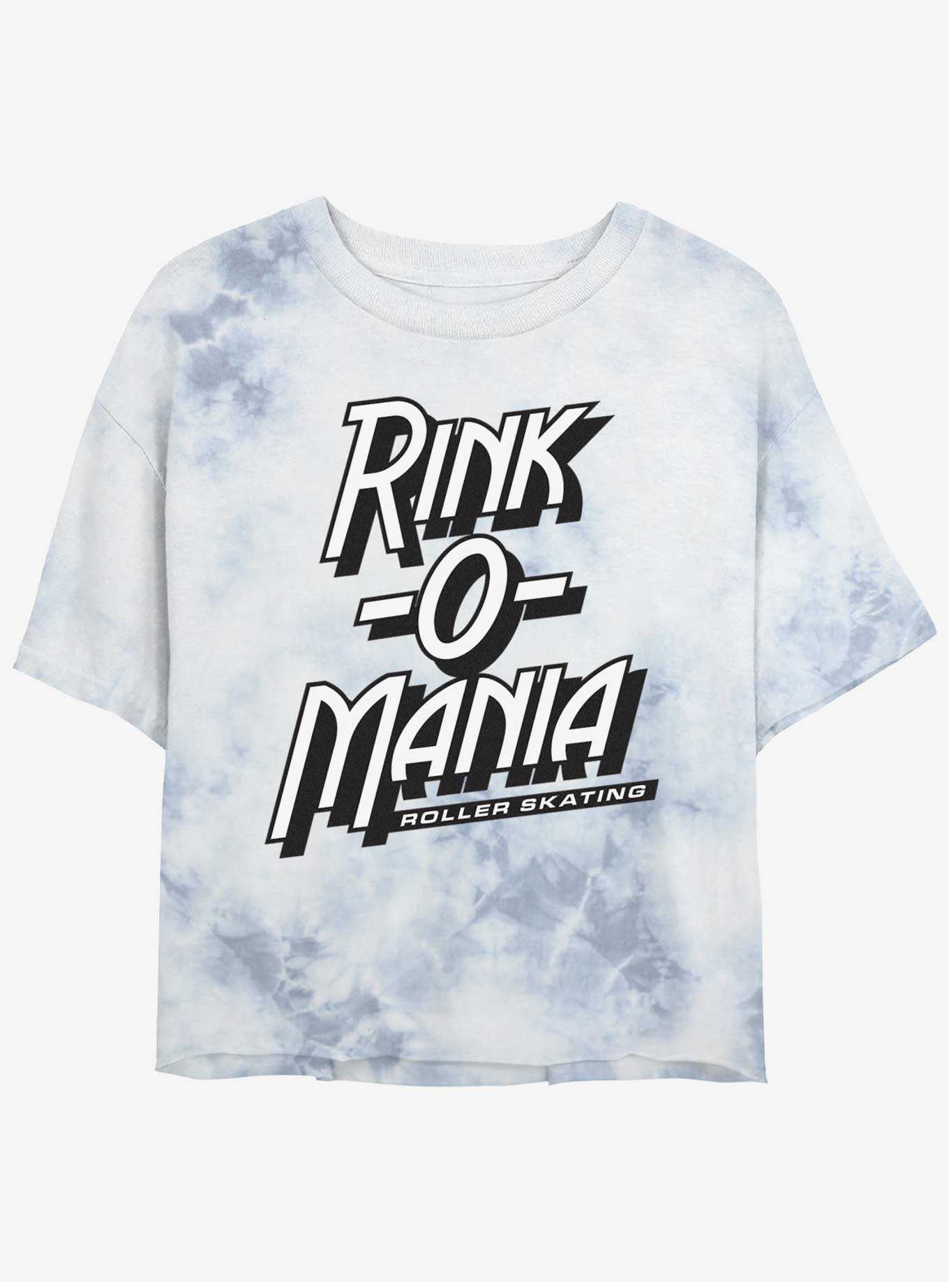 Stranger Things Rink Logo Tie-Dye Womens Crop T-Shirt, , hi-res