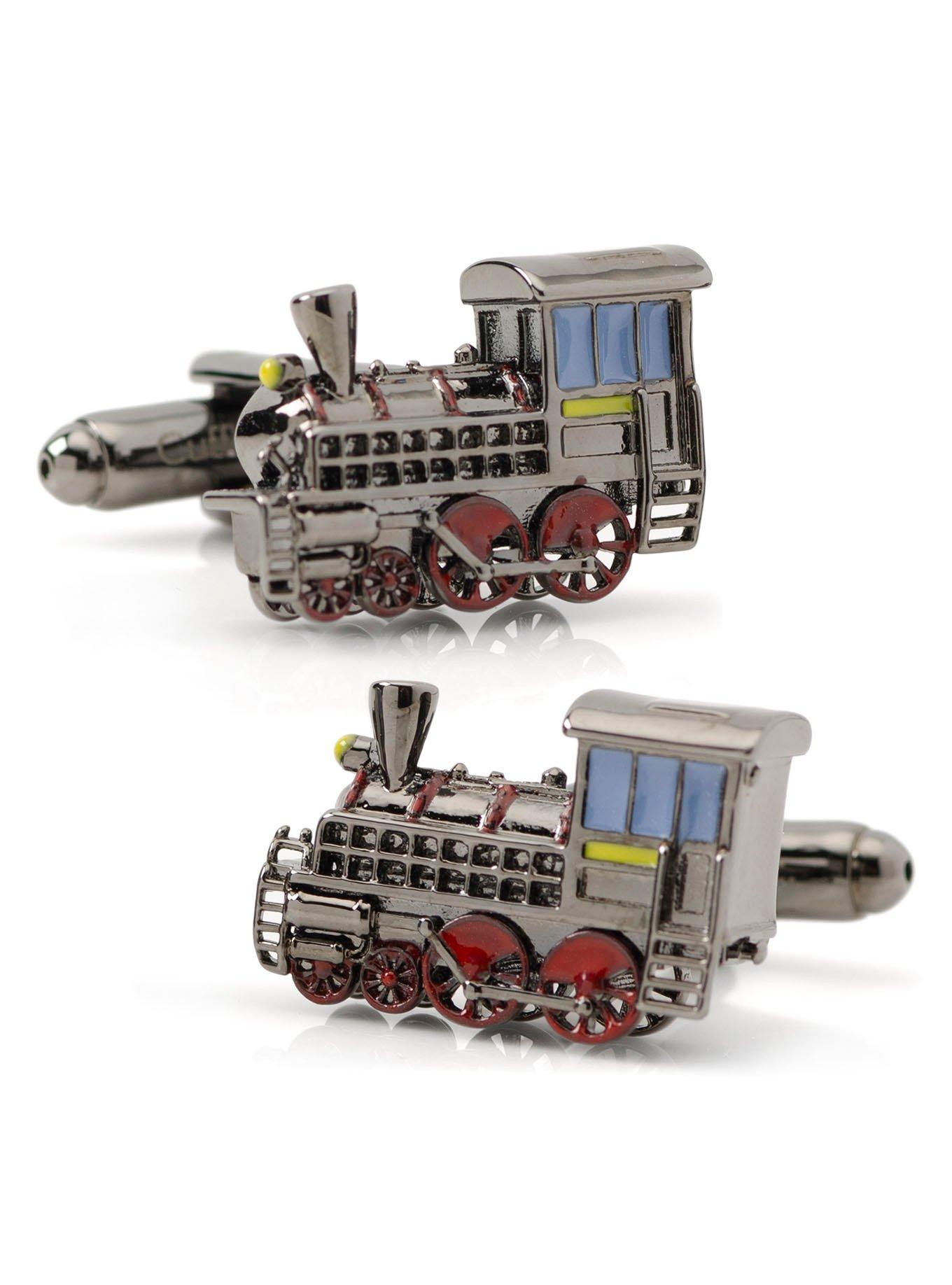 3D Steam Engine Cufflinks, , hi-res