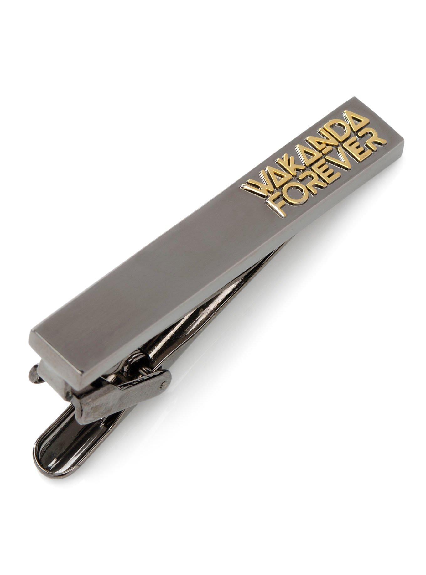 Marvel Black Panther Wakanda Forever Gunmetal Gold Tie Bar, , hi-res