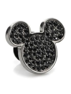 Disney Mickey Mouse Black Pave Crystal Lapel Pin, , hi-res