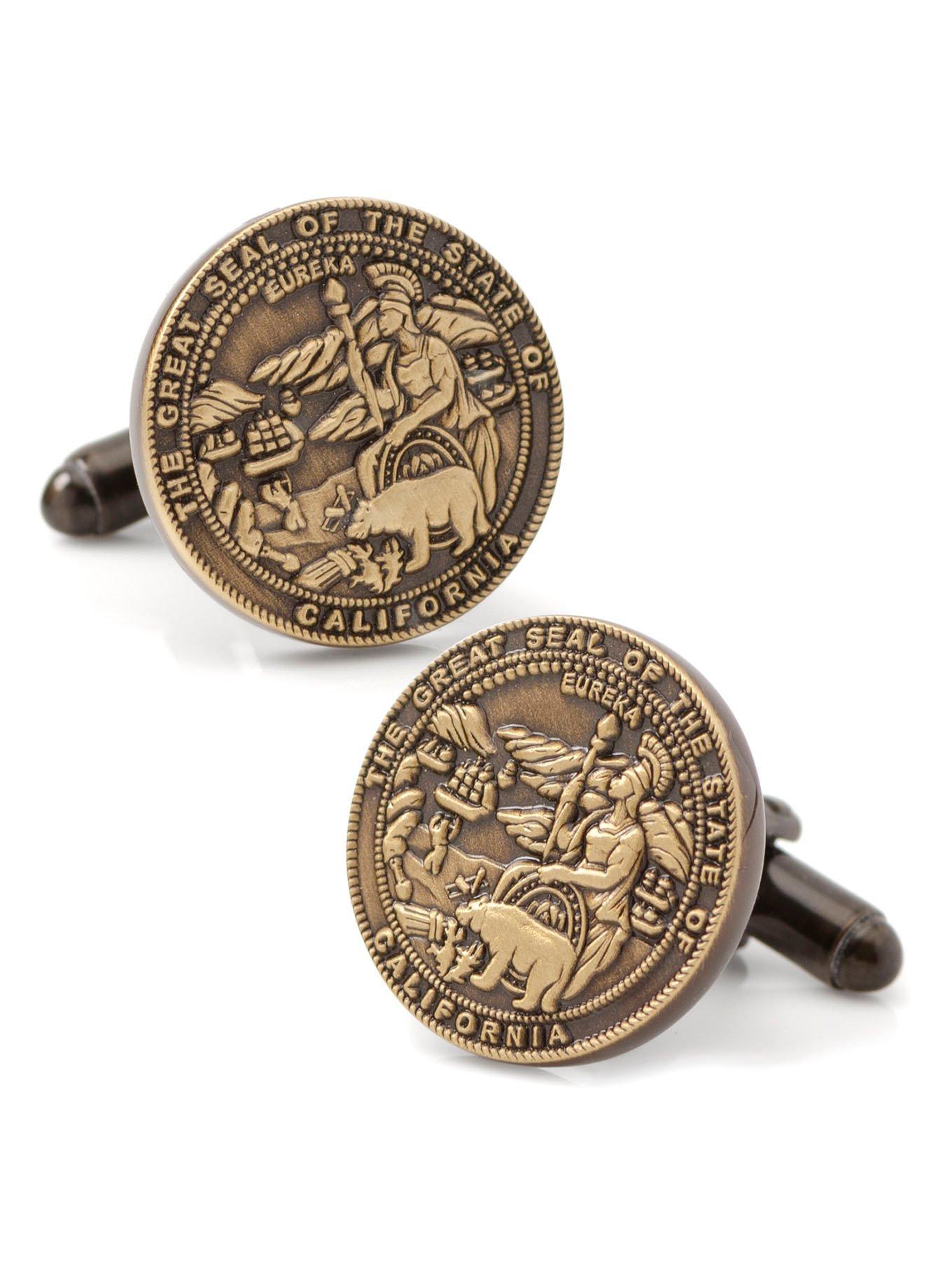 California Seal Embossed Cufflink, , hi-res