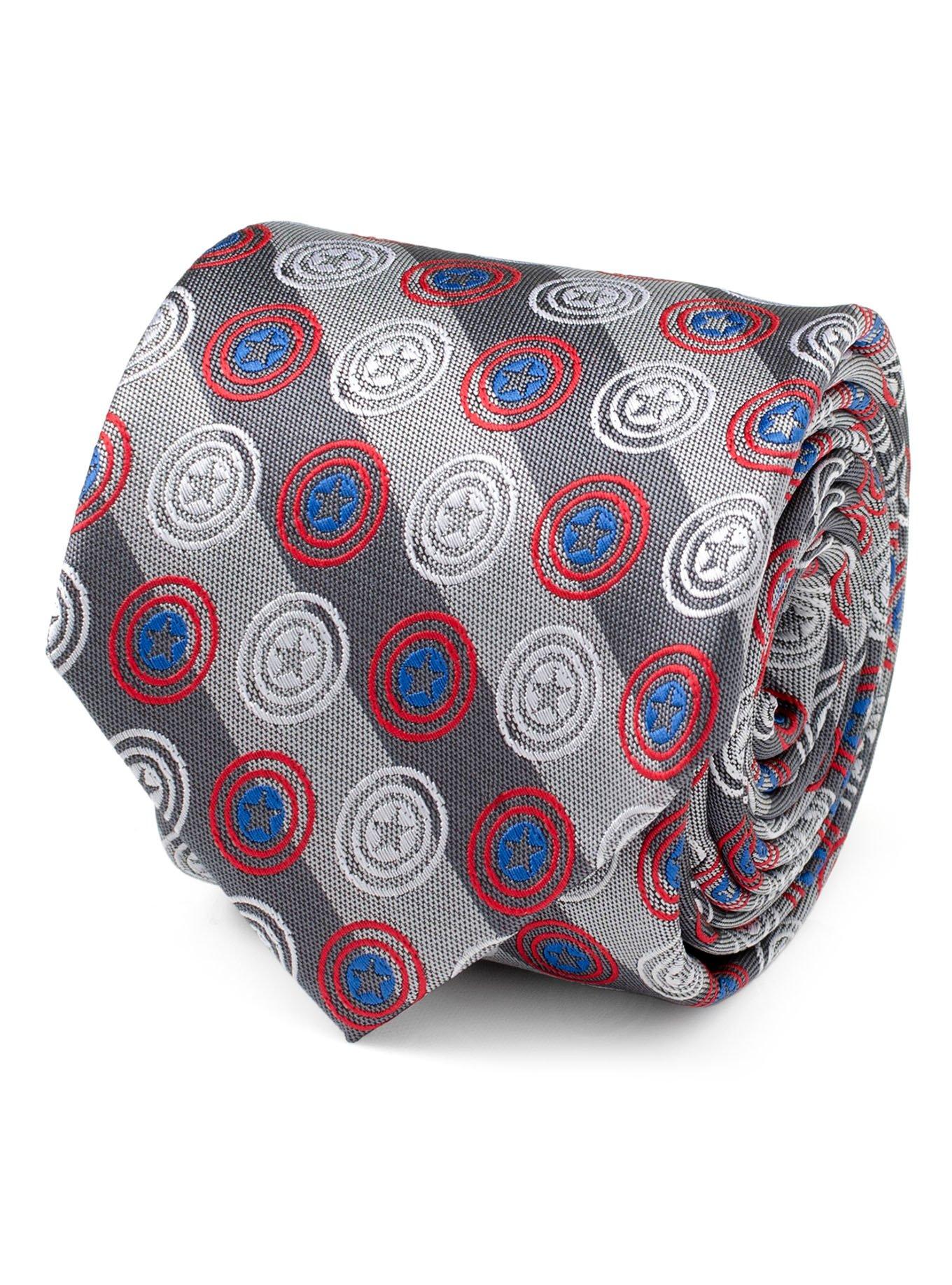 Marvel Captain America Gray Stripe Men's Tie, , hi-res