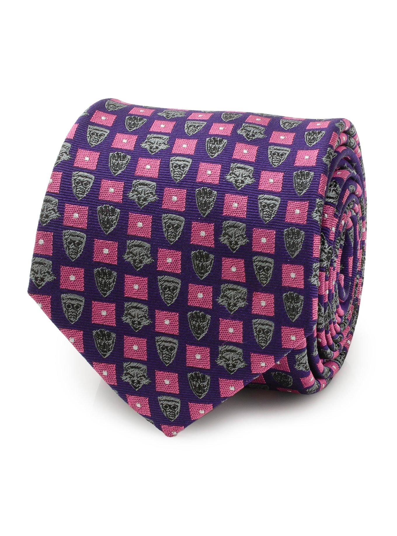 Marvel Guardians of the Galaxy Motifs Purple Men's Tie, , hi-res