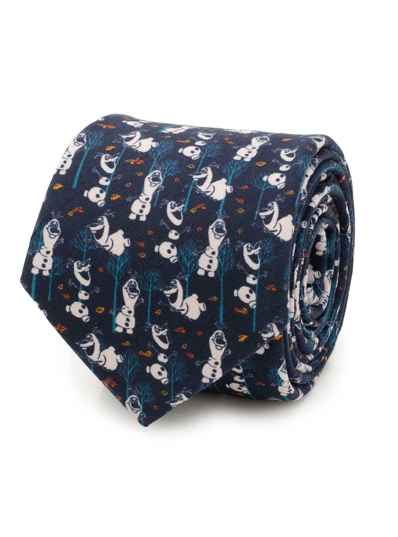 Disney Frozen Olaf Navy Pattern Men's Tie, , hi-res