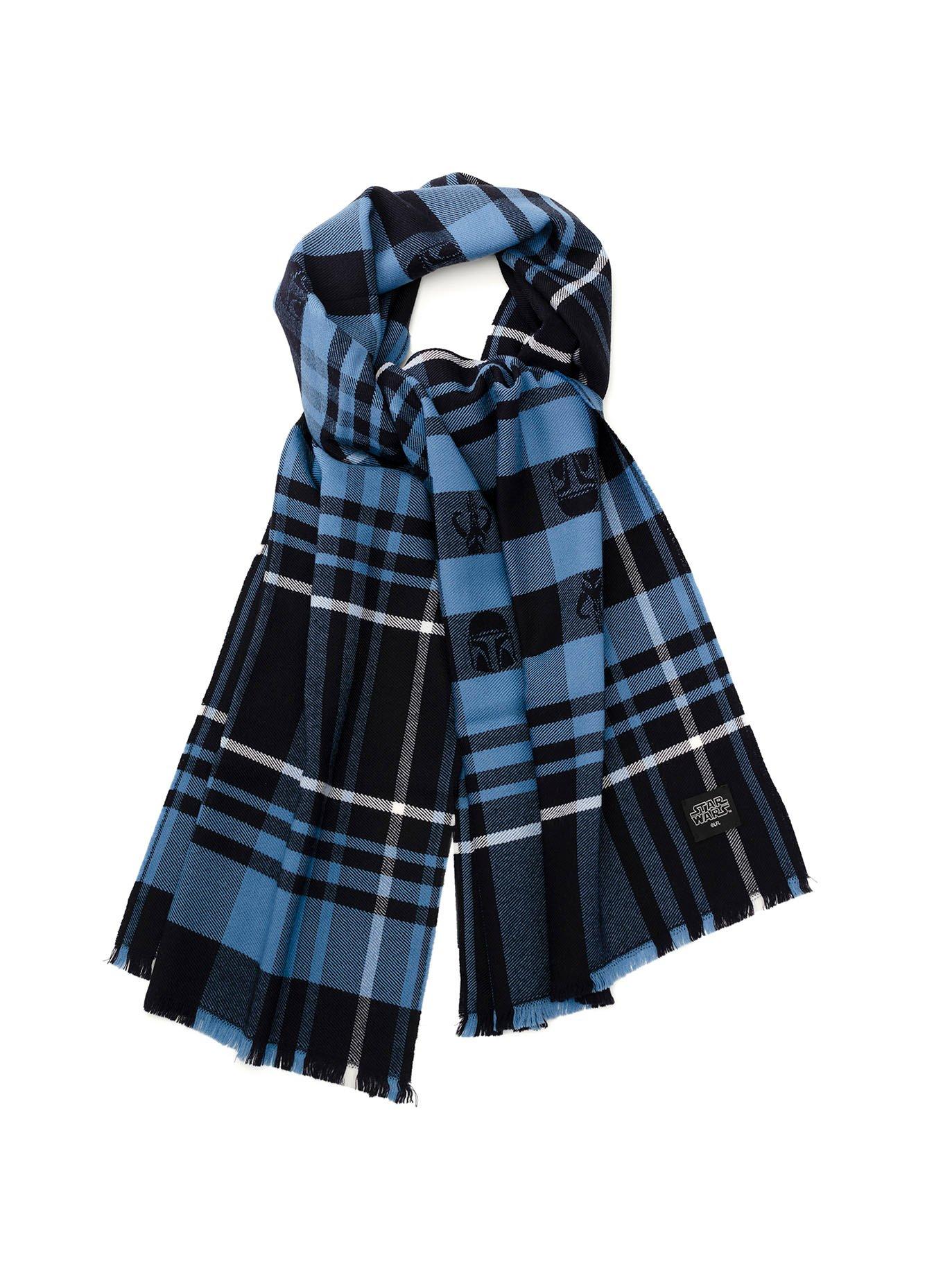 Star Wars The Mandalorian Blue Tartan Scarf, , hi-res