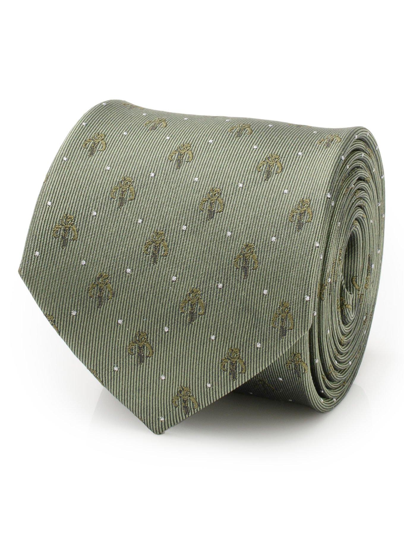 Star Wars The Mandalorian Sigil Sage Green Men's Tie, , hi-res