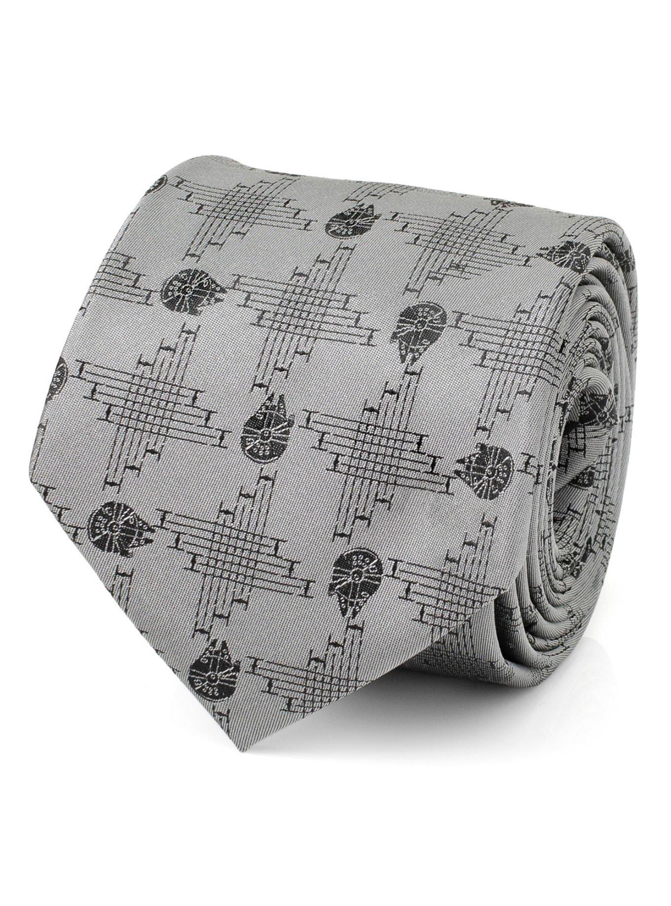 Star Wars Millennium Falcon Gray Men's Tie, , hi-res