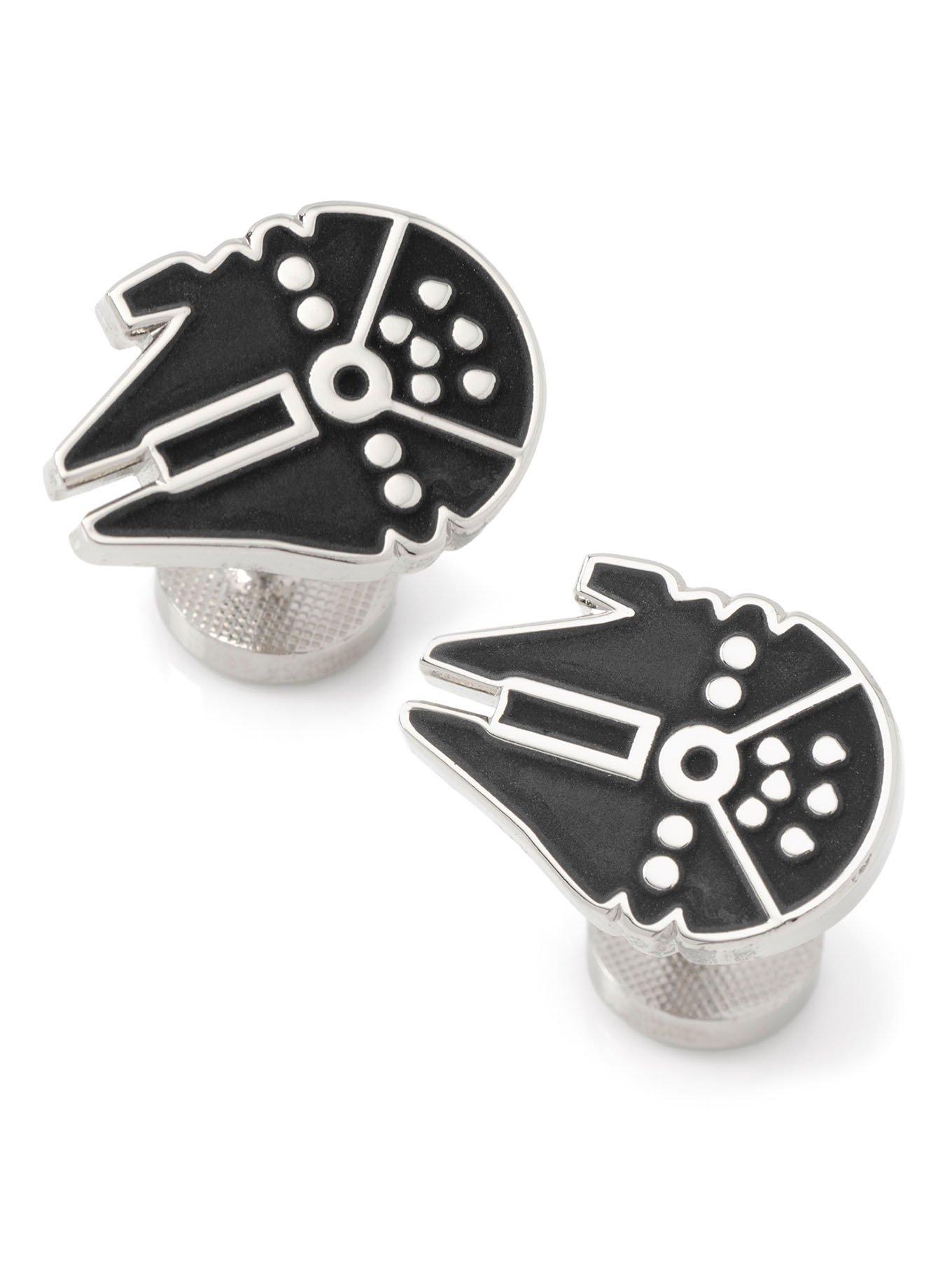 Star Wars Millennium Falcon Silver Cufflinks, , hi-res