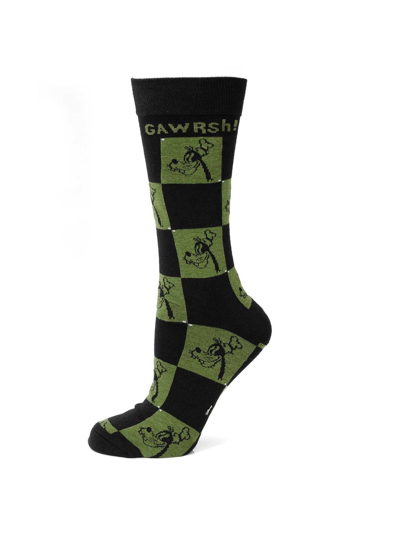 Disney Goofy "Gawrsh!" Black & Green Socks, , hi-res