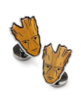 Marvel I Am Groot Tigers Eye Cufflinks, , hi-res