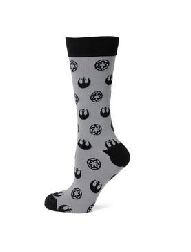 Plus Size Star Wars Rebel Imperial Gray Men's Sock, , hi-res