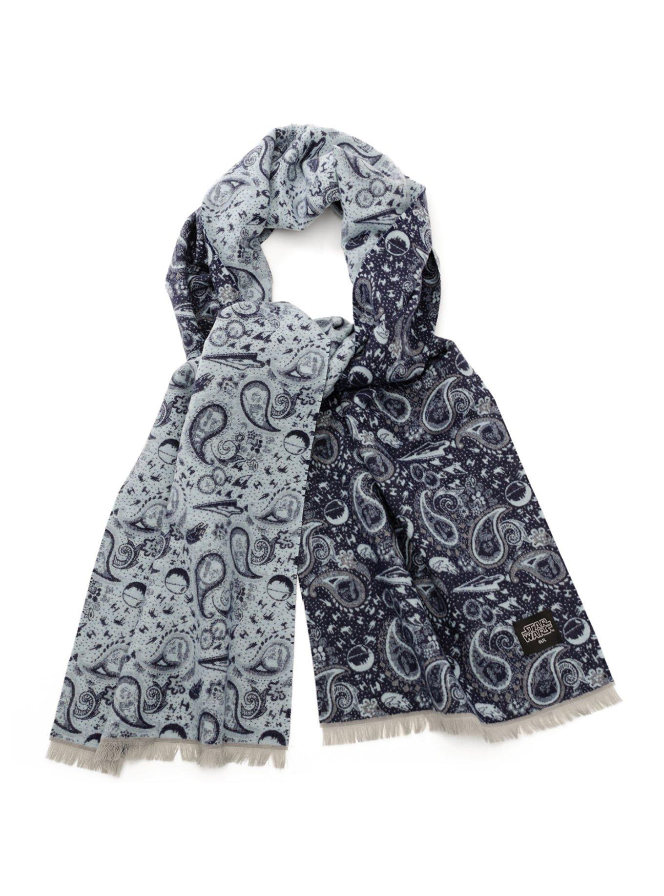 Star Wars Darth Vader Paisley Blue and Gray Scarf, , hi-res