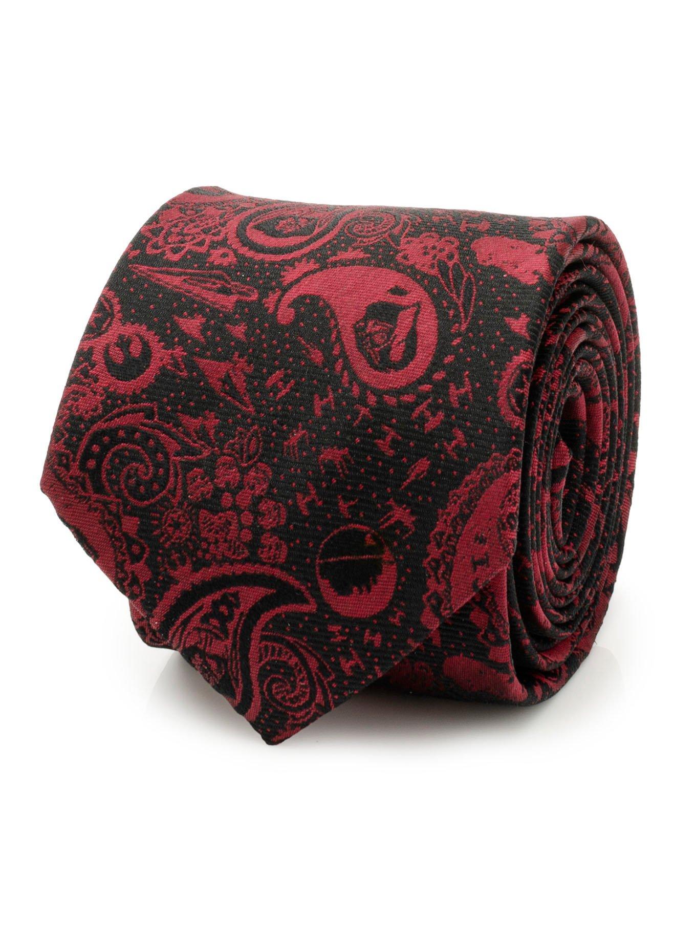 Star Wars Darth Vader Paisley Black and Red Men's Tie, , hi-res