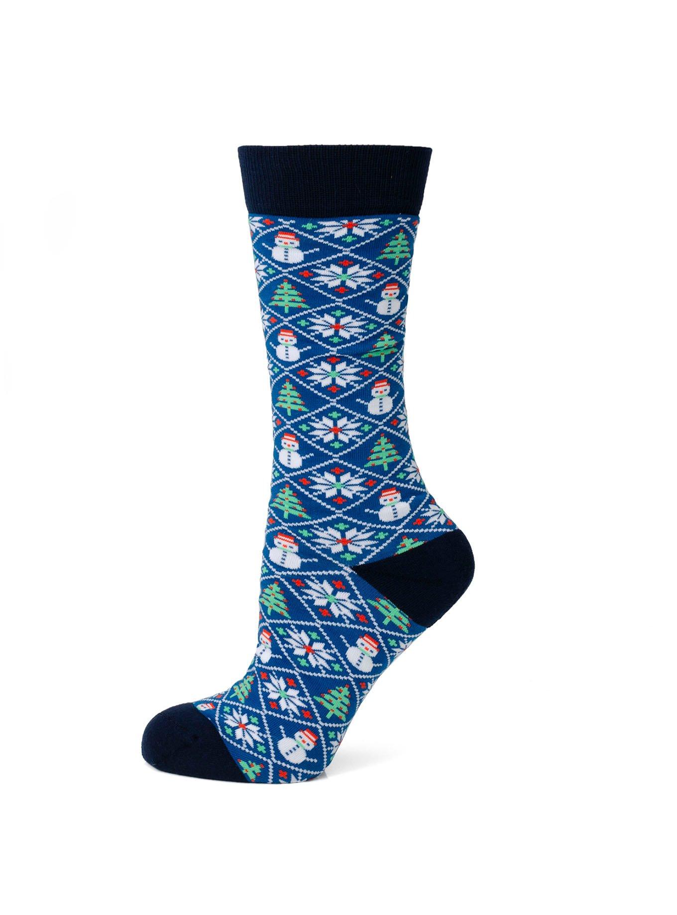 Sweater Weather Blue Men's Socks, , hi-res