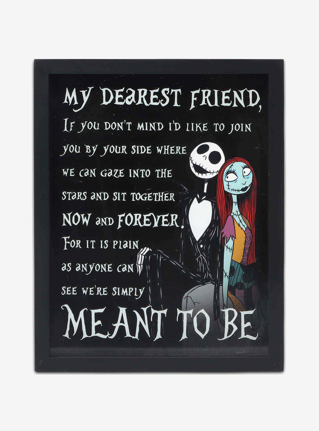 Disney The Nightmare Before Christmas My Dearest Friend Framed Printed Glass Wall Decor, , hi-res