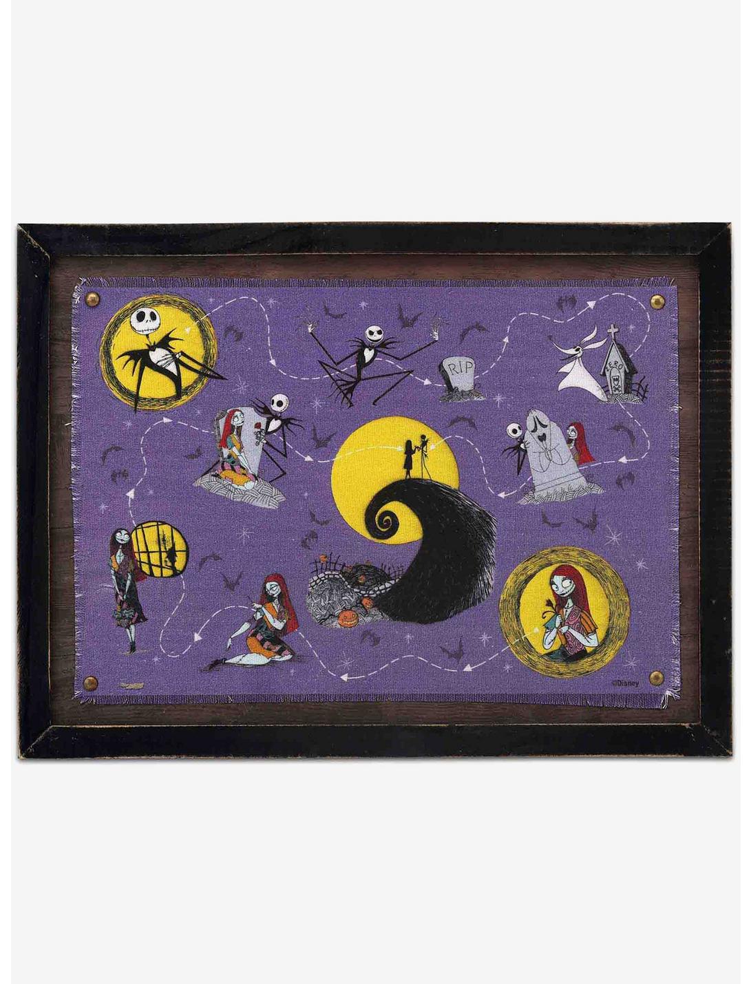 Disney The Nightmare Before Christmas Halloween Town Map Framed Canvas Wall Decor, , hi-res