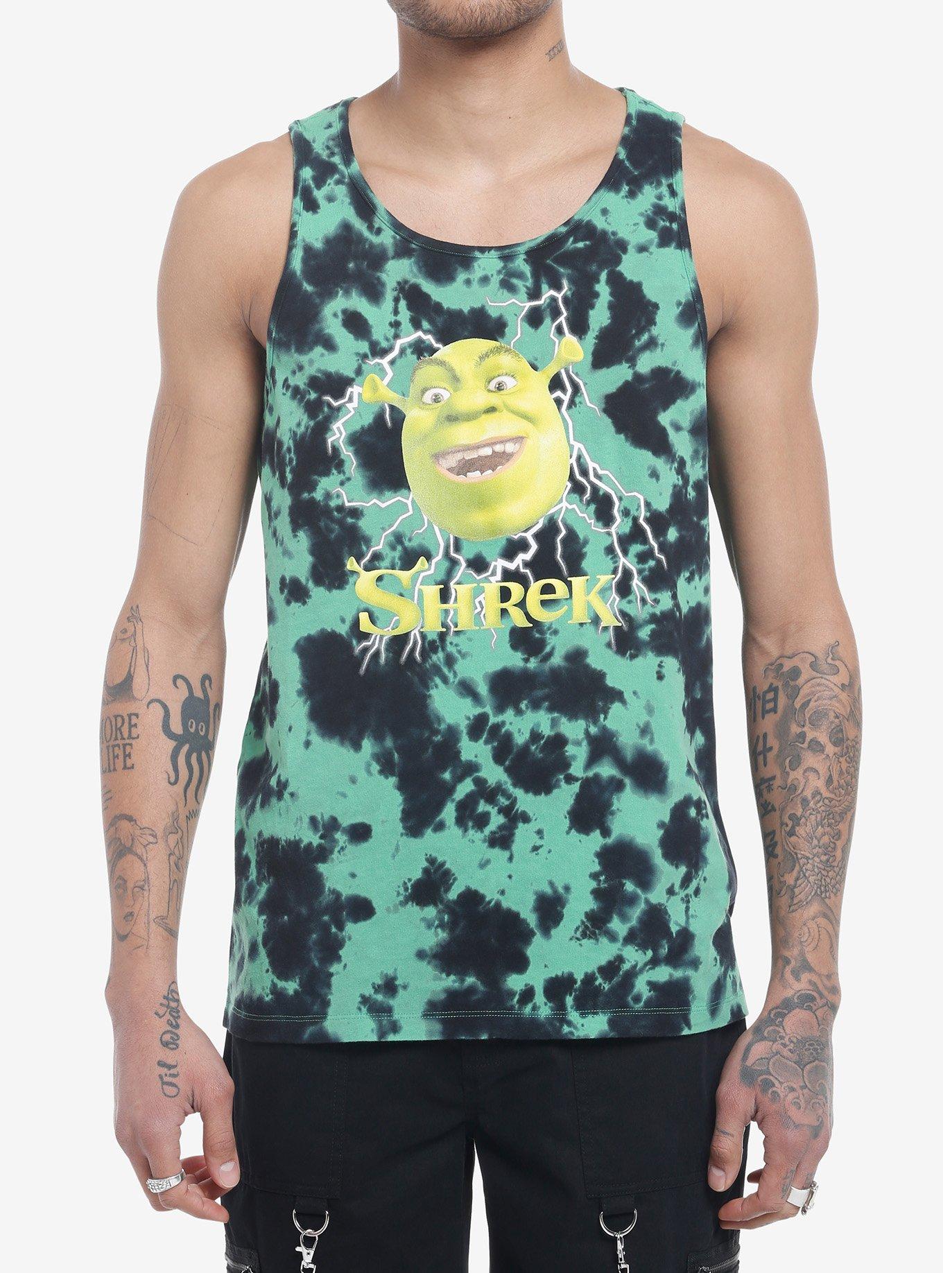 Shrek Face Green Tie-Dye Tank Top, MULTI, hi-res