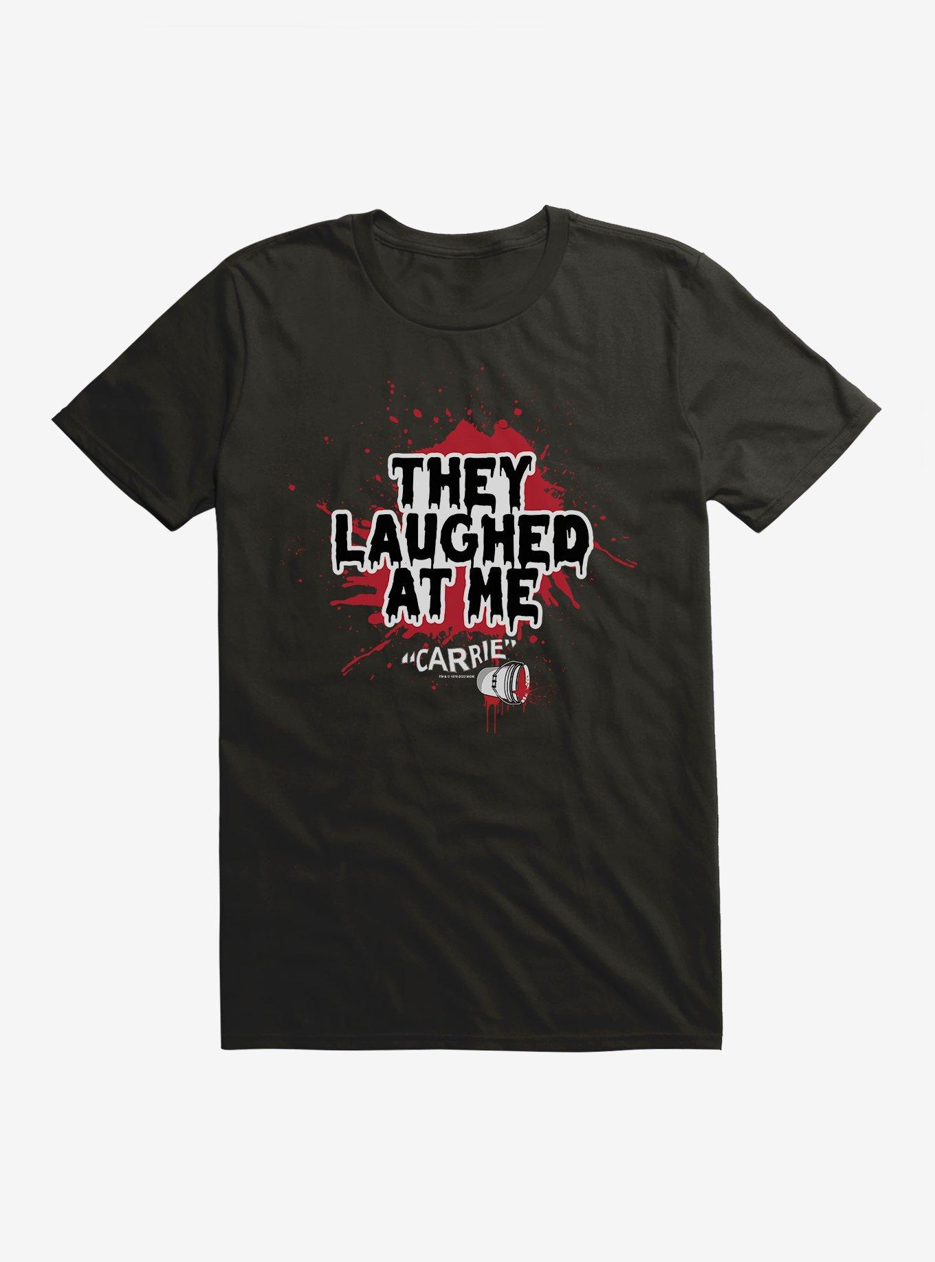 Carrie 1976 Laughed At Me T-Shirt, BLACK, hi-res