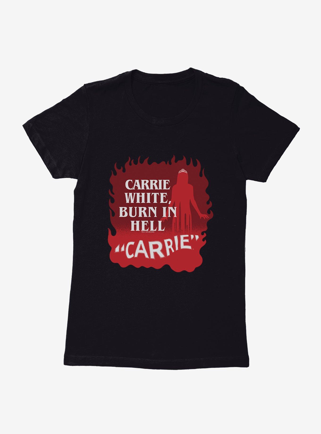 Carrie 1976 Burn in Hell Womens T-Shirt, , hi-res