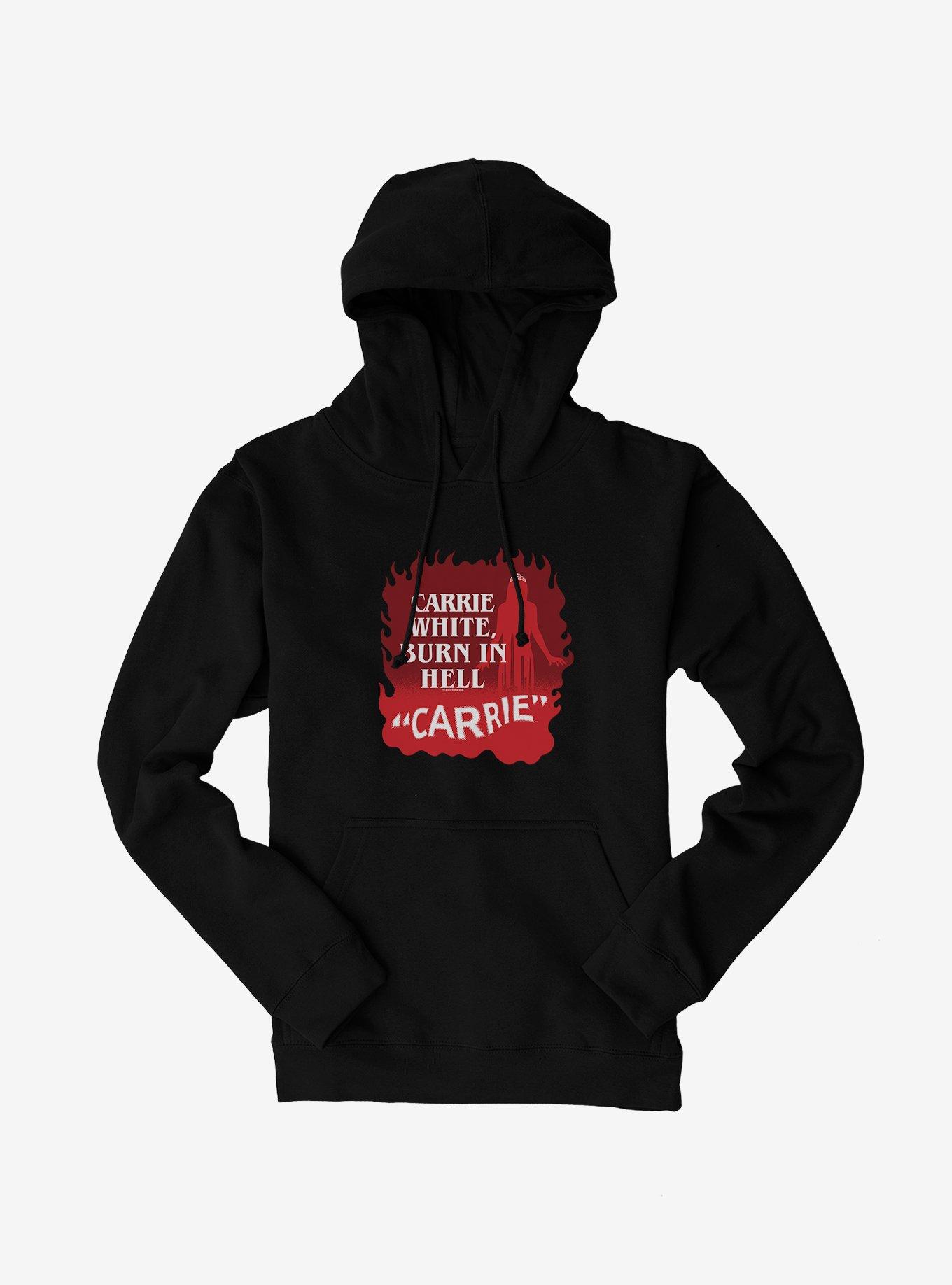 Carrie 1976 Burn In Hell Hoodie, BLACK, hi-res