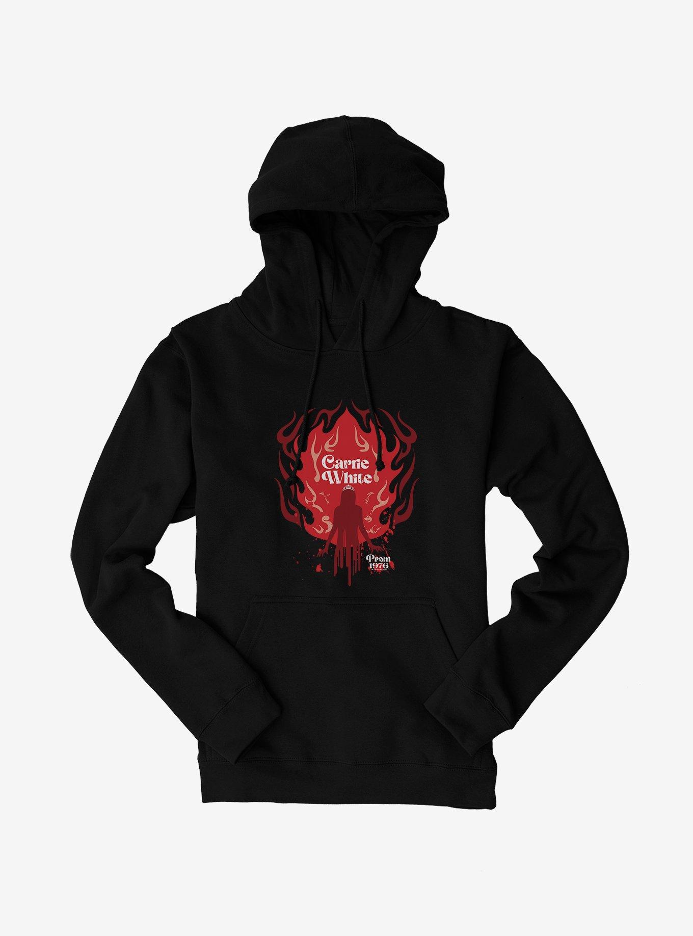 Carrie 1976 Prom Flames Hoodie, BLACK, hi-res