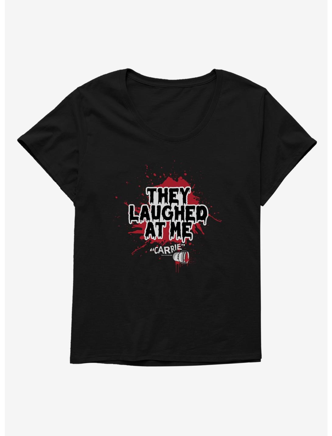 Carrie 1976 Laughed At Me Womens T-Shirt Plus Size, BLACK, hi-res