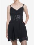 Social Collision Black Corset Slip Dress, BLACK, hi-res