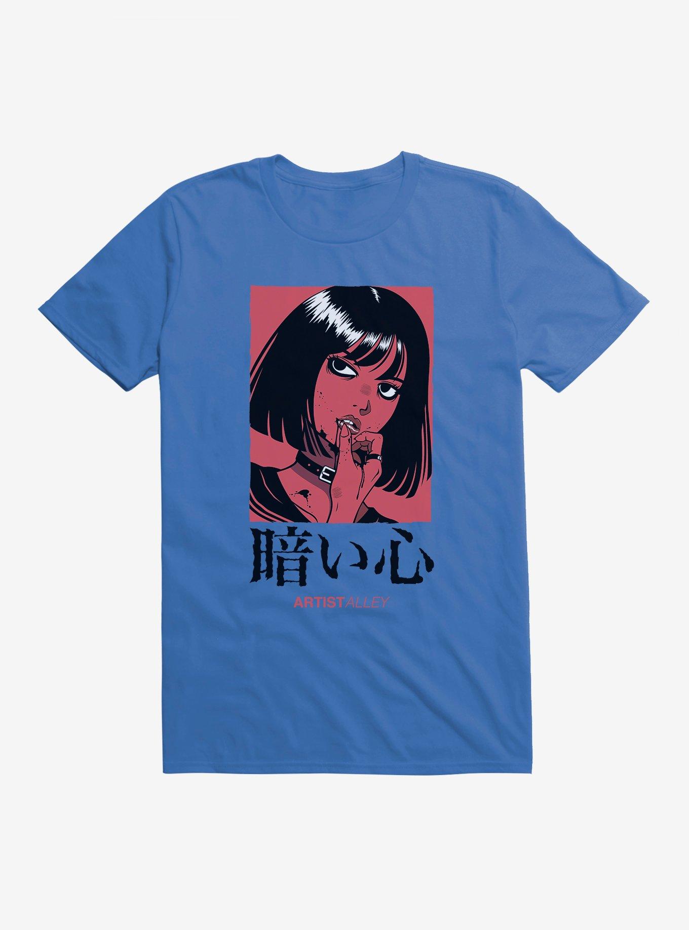 Artist Alley Anime Girl Dark Heart T-Shirt, , hi-res