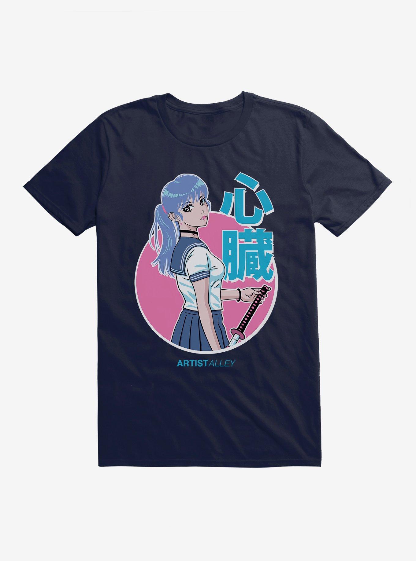 Artist Alley Anime Girl Heart T-Shirt, , hi-res